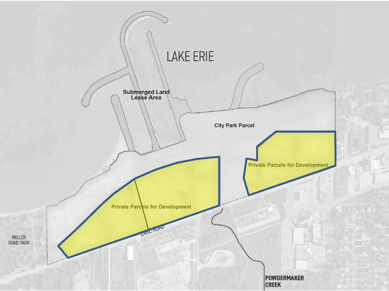 Map of the area of the site the city seeks to purchase